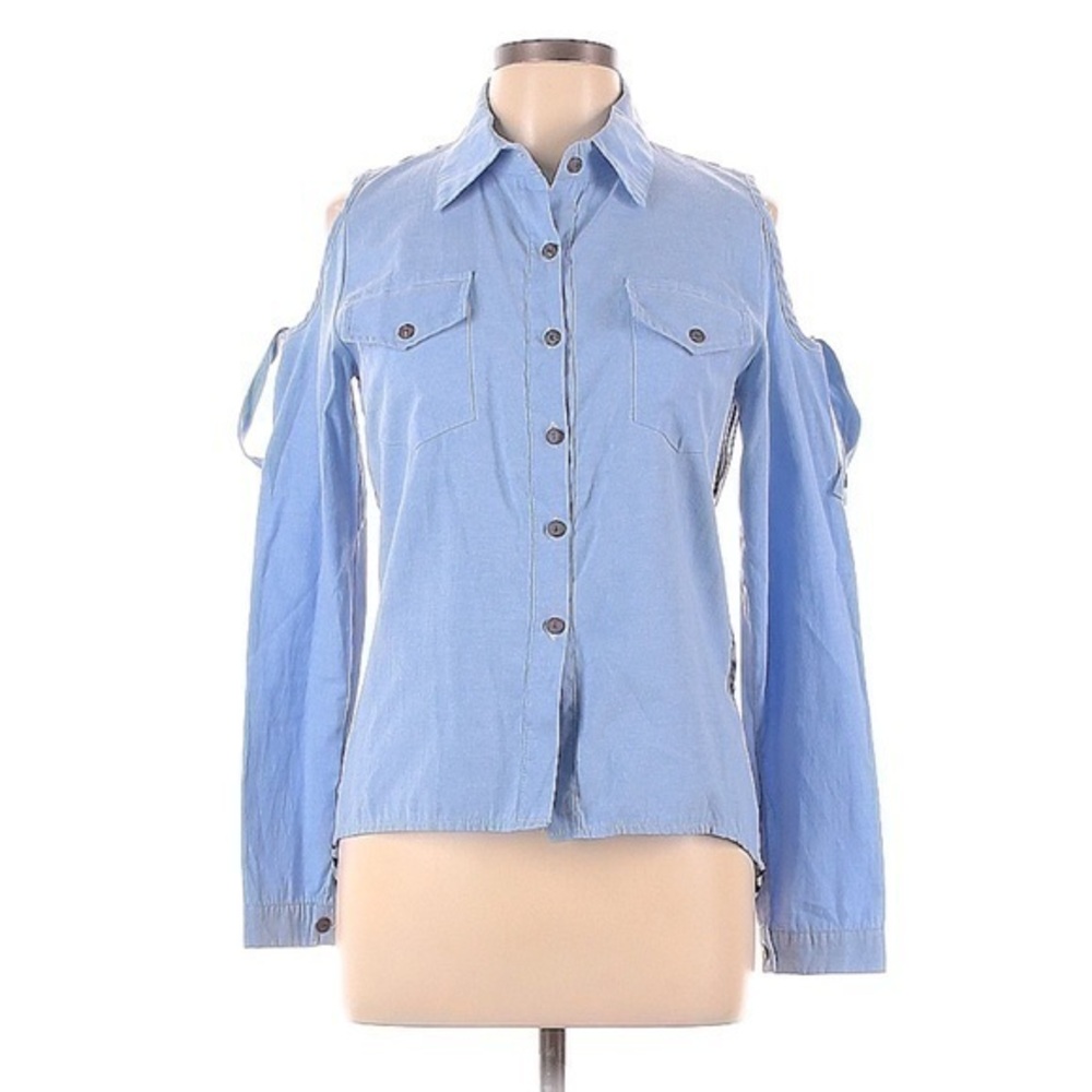 Women’s Cold shoulder Stripped Linen Top